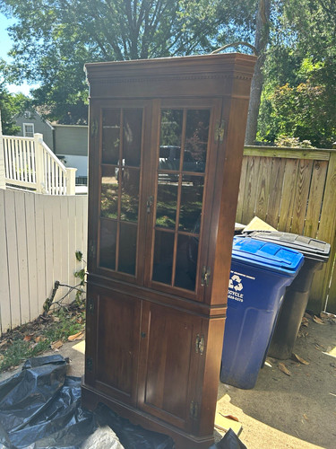 Brown wood glass front - brown, glass-front