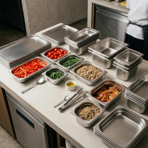 Stainless steel gastronorm - steel,