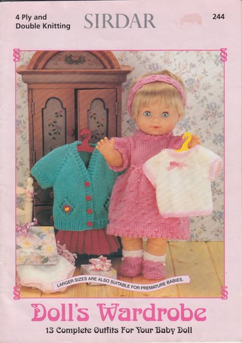 Dolls wardrobe sirdar knitting - dolls,