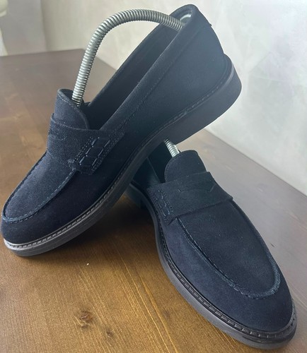 Massimo dutti dark blue suede - blue,
