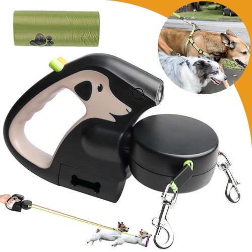 Double retractable dog lead - retractable,