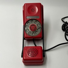 Vintage Red Rotary Dial Wall