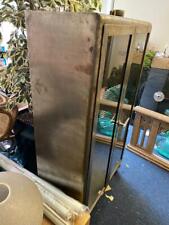 Steel Military chest, steel and glass doors, glass shelves. Display Cabinet 1940