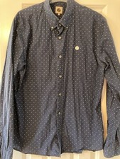 Pretty Green Medium Blue Polka Dot Shirt