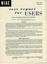 NIAE Test Report B.O.I.L. Glasshouse Irrigation Equipment No 524 1966 5442F