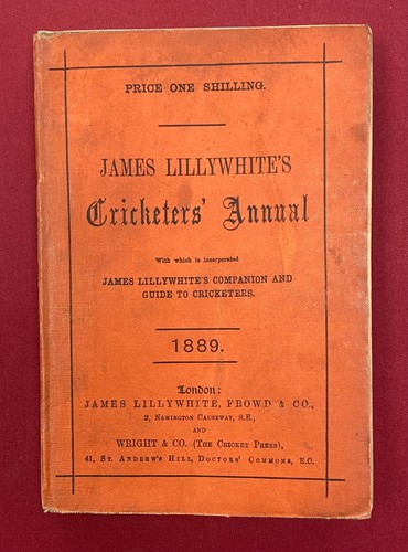 1889 james lillywhite - 1889,