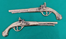 Vintage Old Antique BRASS Guns pair wall hung pistols ( A 42 )