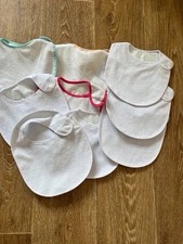 White Waterproof Baby Bibs Feeding Bibs
