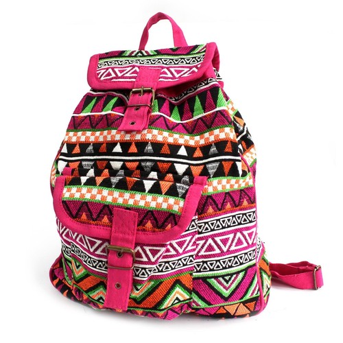 Jacquard bag pink backpack - pink,