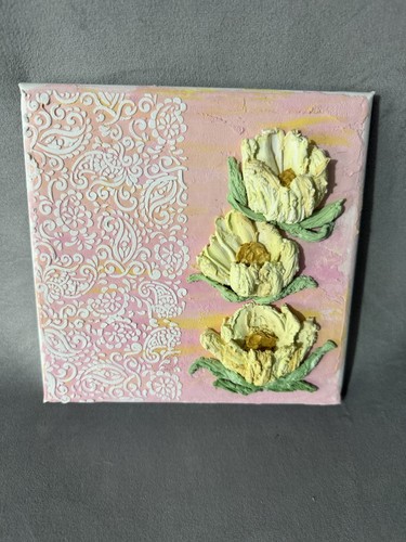 Effect floral square canvas - square,
