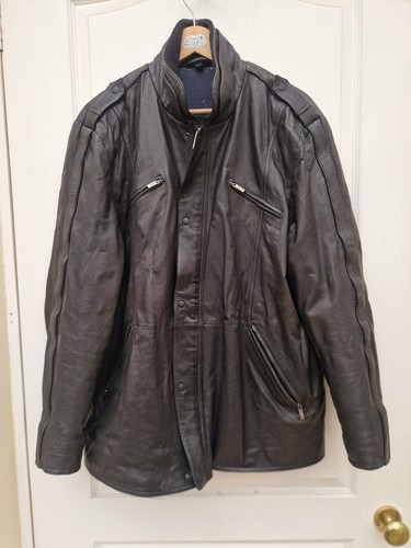 Armani men leather jacket - men's,