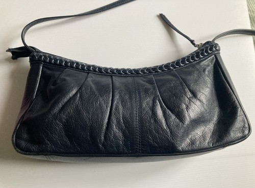 Navy blue leather - navy, suzy