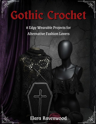 Gothic crochet coffin bag - gothic, crochet: