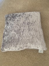 Karina Bailey Silver Crushed Velvet Cushions x 3