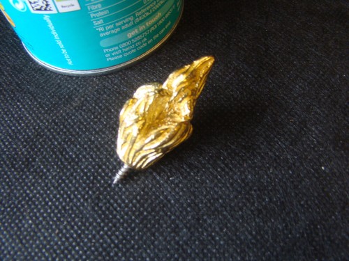 Brass flame finial antique - flame,