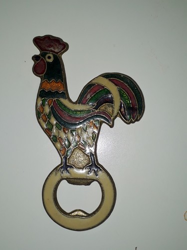 Vintage brass bronze enamel - brass,