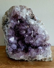 Natural Amethyst Druze Geode Quartz Crystal Cluster 1.1kg 11x11cm XL R45