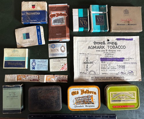 Vintage empty cigarette packs - vintage,