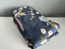 Beautiful Laura Ashley Summer Palace Midnight Full Length Lined Eyelet Curtains