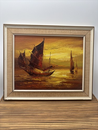 Unsigned oil canvas framed - unsigned,