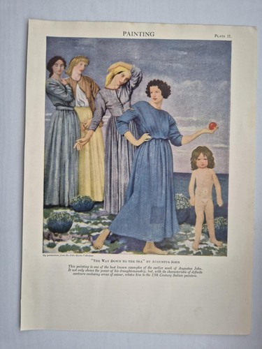 Antique print britannica 1926 - antique,