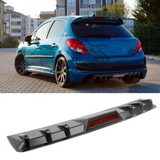 For Peugeot 207 307 208 308 Gloss Black Rear Bumper Diffuser Spoiler Splitter