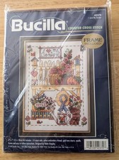 Bucilla I Love My Garden Cross Stitch Kit with Frame  (READ DESCRIPTION)