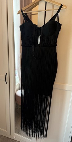 River island black fringe - black,