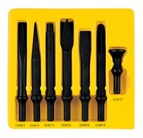 Grey pneumatic 7pc air hammer - 7pc,