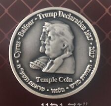 2 X Half Shekel King Cyrus Donald Trump Jewish Temple Mount Israel Coin Original