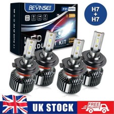 4x H7 LED Headlight Bulbs