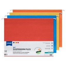 A4 Hanging Suspension Files Tabs Inserts Filing Cabinet File Folders Pack of 10