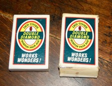 TWO PACKS DOUBLE DIAMOND PLAYING CARDS IND COOPE BURTON PALE ALE