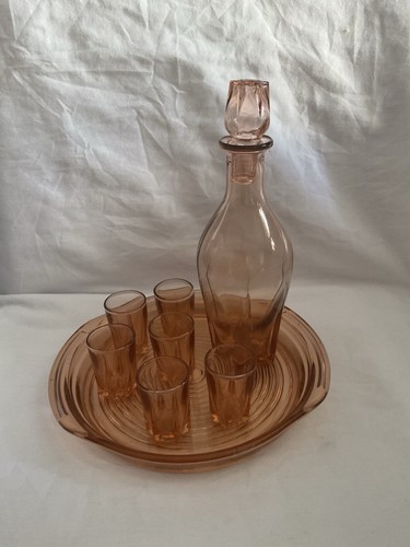 1930s art deco pink glass - 1930s,