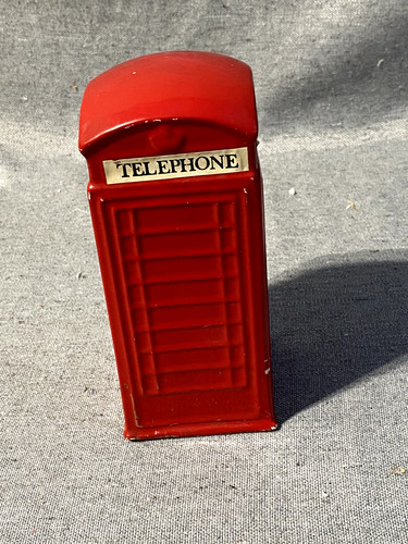 Red british telephone box - british,