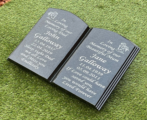 Grave stone personalised - , open