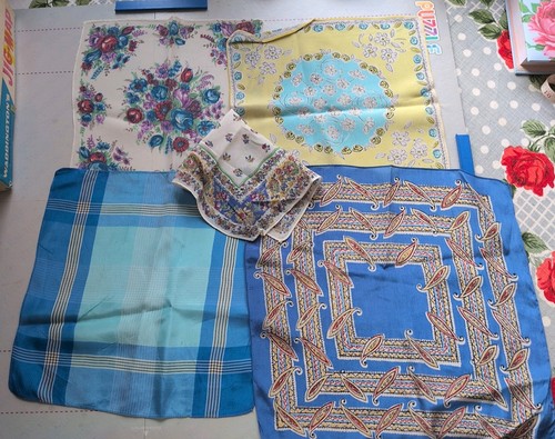 Five vintage silk - five,