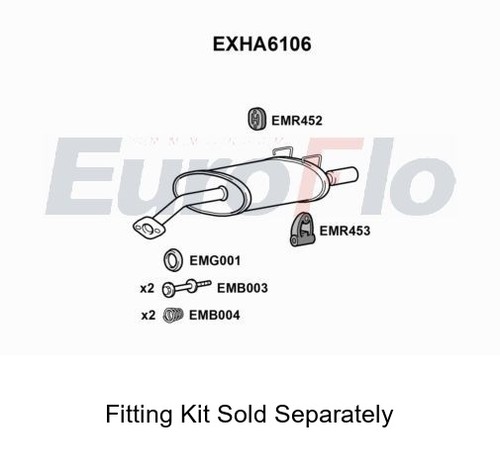Rear muffler silencer - silencer, insert