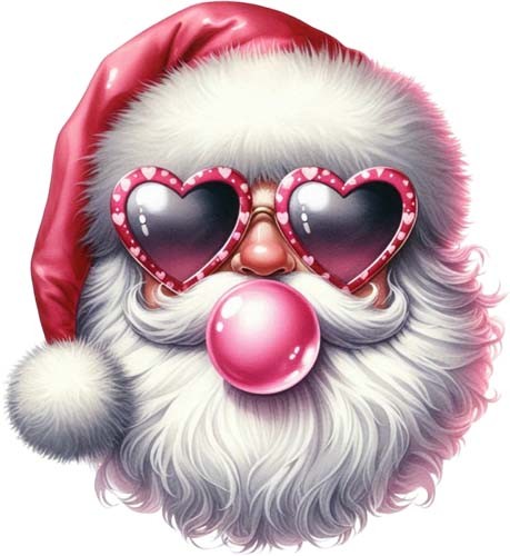 Retro santa blowing - retro,