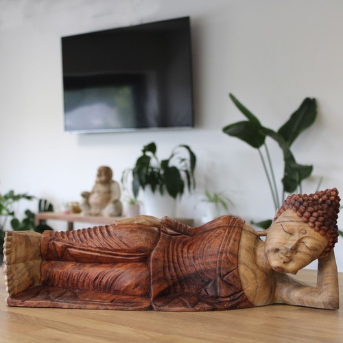 Hand carved wooden sleeping - carved,