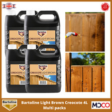 Bartoline Creocote Oil Based Timber Treatment Creosote Light Brown 4L Multipacks