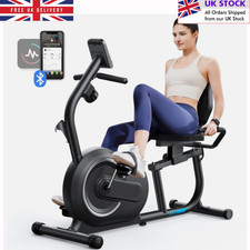 New UK S08 Recumbent Exercise Bike Workout Machine Full Body Fitness Bluetooth