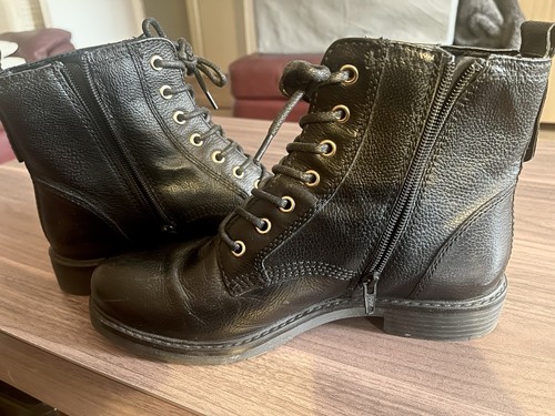 Women black leather ankle - leather,