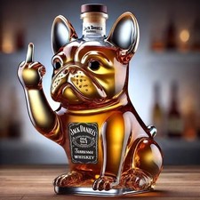 Bulldog Whiskey Bottle French Bulldog Wine/Whiskey Sealed Airtight Decanter UK