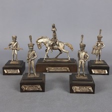 Lot Of 5 Napoleon Soldiers CAESAR COLLECTIONS Silver Plated Vintage