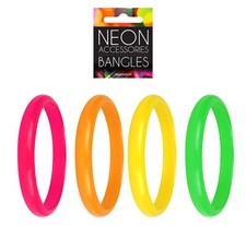4 Neon Bangles - Bracelets 80s