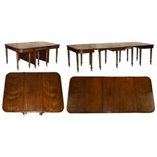 ANTIQUE GEORGE III 1820 FLAMED MAHOGANY FULLY RESTORED EXTENDING DINING TABLE