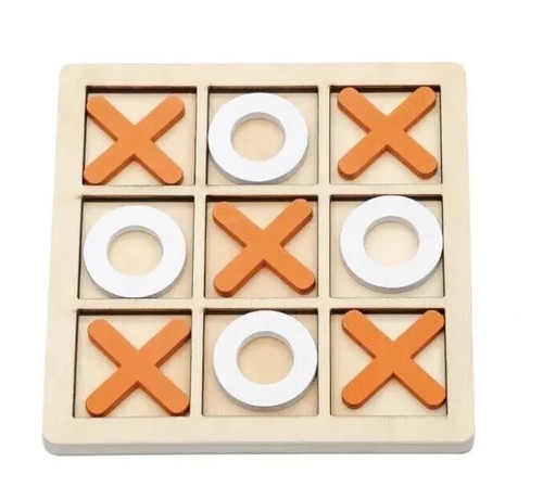 Noughts crosses wooden - noughts, &