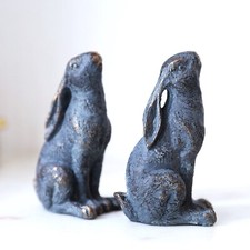 2pc resin moon gazing hare - resin,