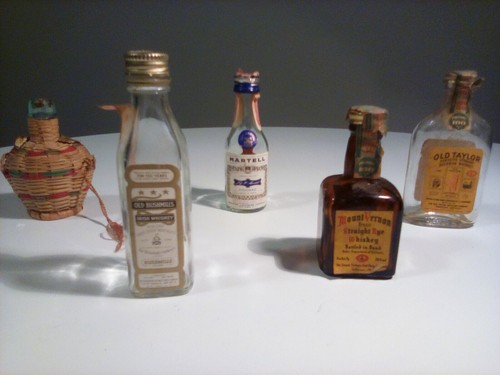Vintage lot five empty mini - vintage, of